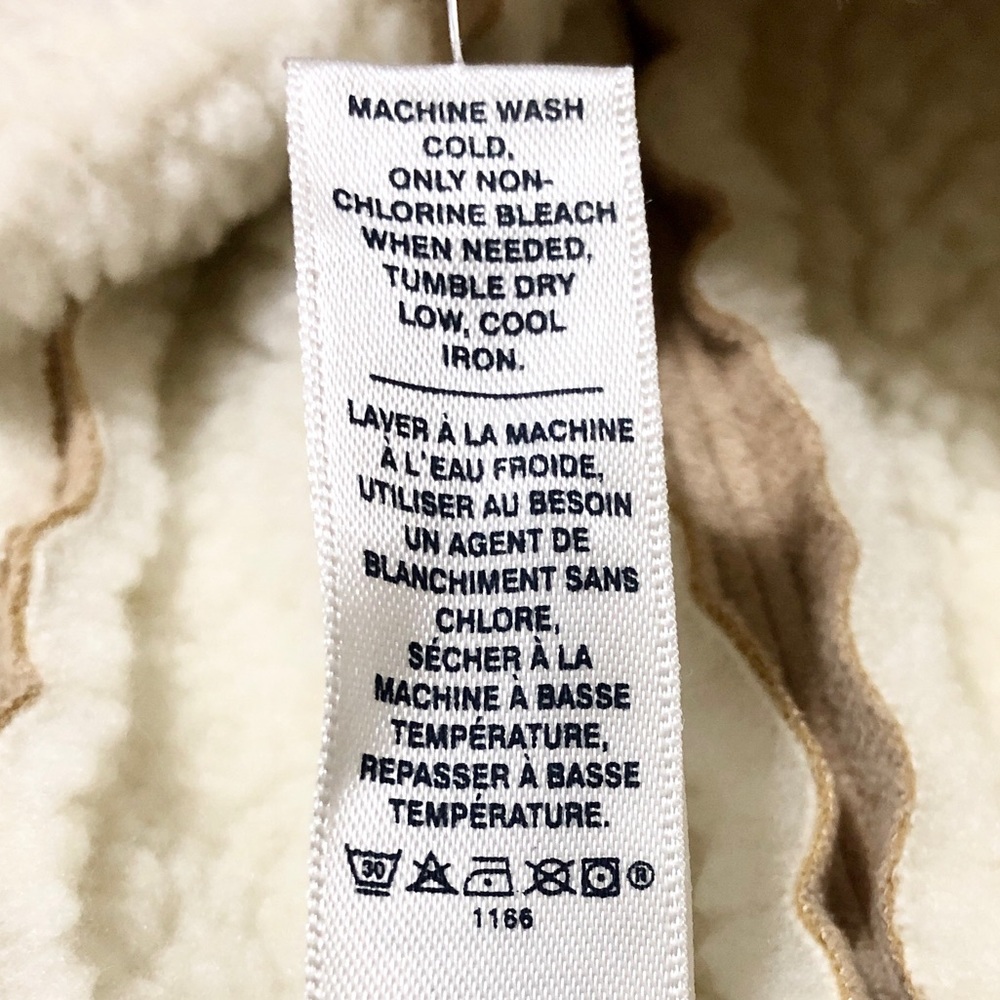 NWT - Vintage Baby Gap Faux Shearling Zip-Front Hooded Jacket w/Pockets- Newborn - Picture 12 of 13